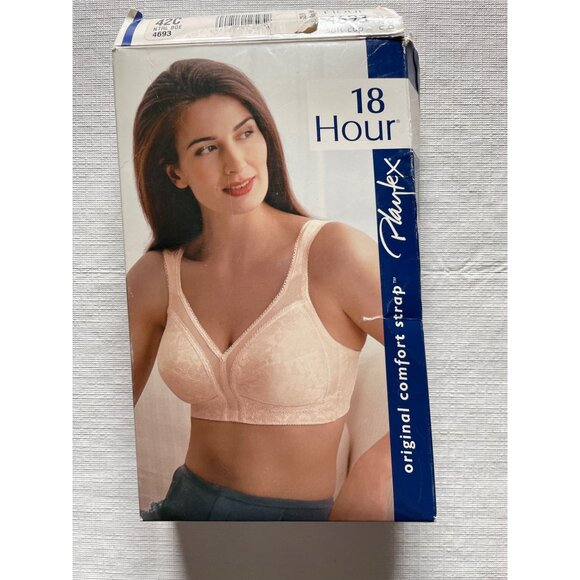 Playtex 18 Hour Original Comfort Strap Bra 42C Natural Beige - Picture 1 of 5
